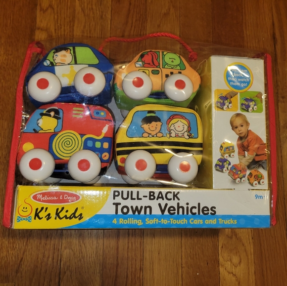 Melissa & Doug Toys Melissa Doug Pullback Town Vehicles Set Of 4